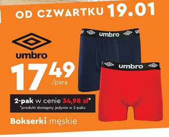 Biedronka Bokserki męskie umbro oferta