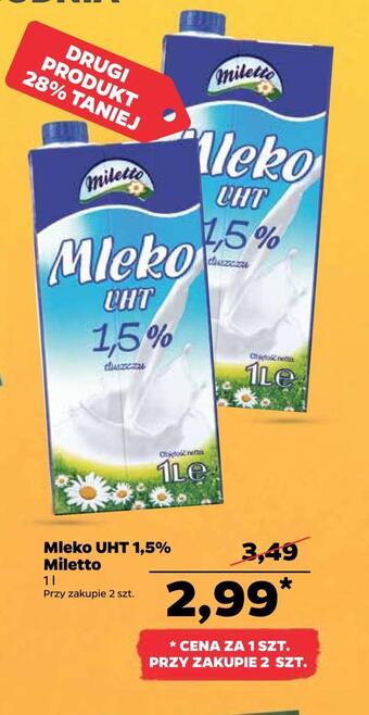 Netto Mleko uht 1,5% miletto oferta