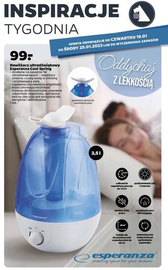 Nawilżacz ultradźwiękowy esperanza cool spring