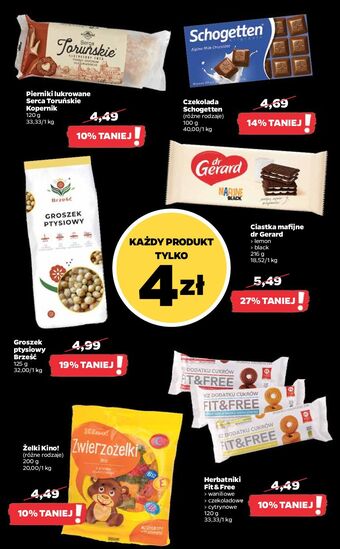 Netto Herbatniki czekoladowe cukry nyskie fit&free oferta