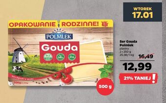 Netto Ser żółty gouda plastry polmlek oferta