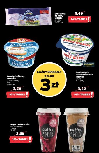 Netto Twarożek delikatny naturalny president oferta