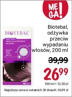 Rossmann Odżywka przeciw wypadaniu włosów biotebal oferta