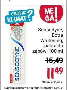 Rossmann Pasta do zębów sensodyne extra whitening oferta