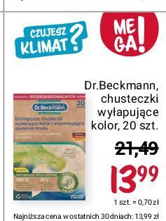 Rossmann Ekologiczne chusteczki wyłapujące kolor i wspomagające usuwanie brudu dr. beckmann oferta