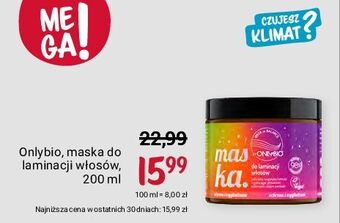 Rossmann Maska do laminacji włosów only bio hair balance oferta