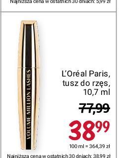 Rossmann Tusz do rzęs l'oreal volume million lashes oferta