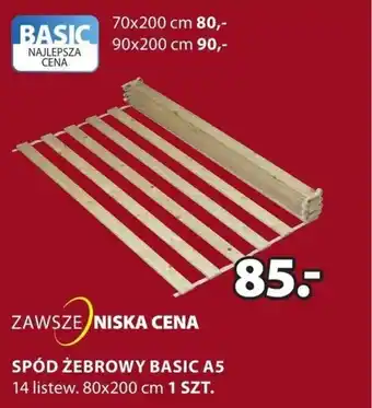 JYSK Basic Spód żebrowany A5 14 listew. 80x200cm oferta