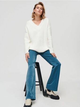 Sinsay Spodnie flare high waist oferta