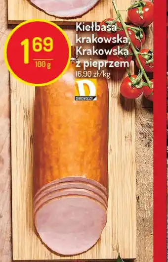 Delikatesy Centrum Kiełbasa krakowska z pieprzem 100g oferta