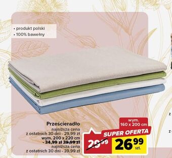 Carrefour Prześcieradło 200 x 220 cm oferta