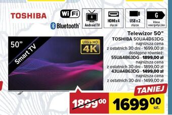 Carrefour Telewizor led 43" 43ua4b63dg toshiba oferta