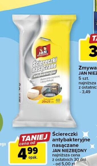 Carrefour Ściereczki nasączone antybakteryjne jan niezbędny oferta