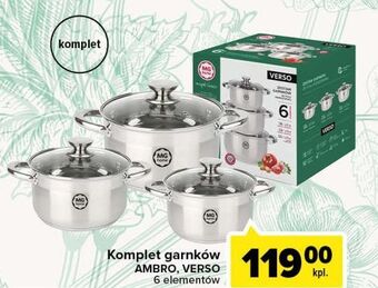 Carrefour Zestaw garnków ambro mg home oferta