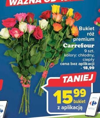 Carrefour Bukiet róż premium kolor chłodny carrefour oferta