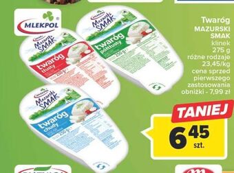 Carrefour Twaróg tłusty mazurski smak oferta