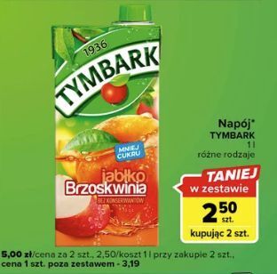 Carrefour Express Napój jabłko-brzoskwinia tymbark 1936 oferta
