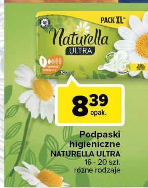 Carrefour Podpaski higieniczne normal naturella ultra oferta