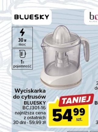 Carrefour Wyciskarka do cytrusów bcj301-16 bluesky oferta
