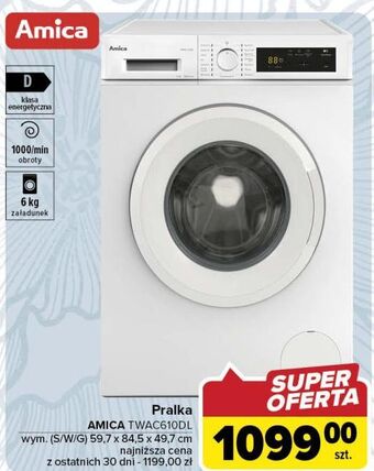 Carrefour Pralka twac610dl amica oferta