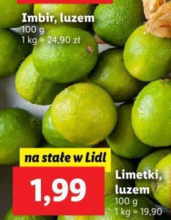Lidl Limetki, luzem 100g oferta
