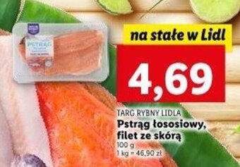 Lidl Targ Rybny Lidla Pstrąg łososiowy, filet ze skórą 100g oferta