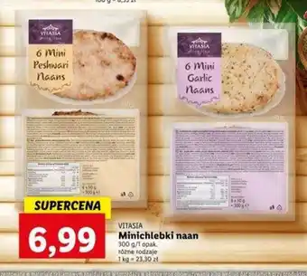 Lidl Vitasia Minichlebki naan 300g/1 opak różne rodzaje oferta