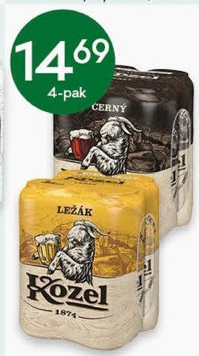 Kozel ležák piwo jasne 2 l (4 x 0,5 l)