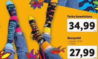 Lidl Skarpetki rozmiary 35-45 2 wzory oferta