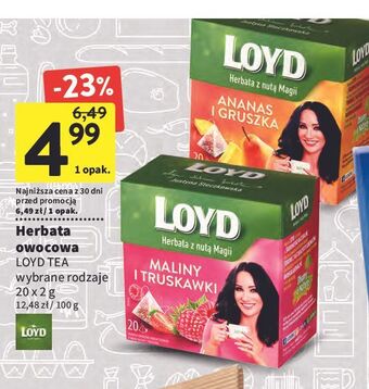 Intermarche Herbata malina-truskawka loyd tea the magic experience oferta