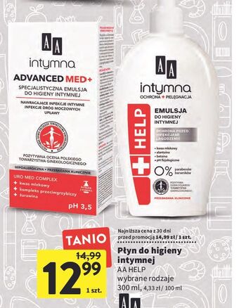 Intermarche Płyn do higieny intymnej advanced med aa intymna oferta