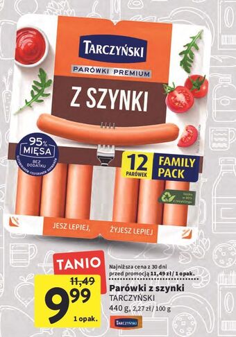 Intermarche Parówki z szynki tarczyński oferta