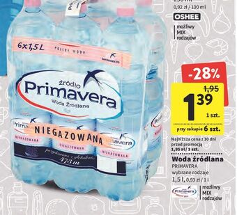 Intermarche Woda niegazowana primavera oferta