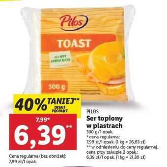 Lidl Ser topiony toast pilos oferta