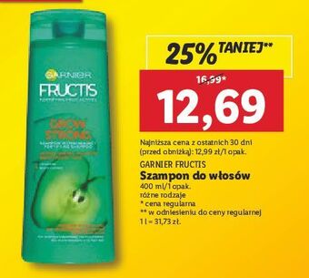 Lidl Przeciwłupieżowy szampon wzmacniający przeciw wypadaniu, do włosów osłabionych garnier fructis grow strong oferta