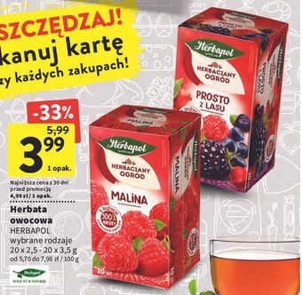 Intermarche Herbata malina herbapol herbaciany ogród oferta
