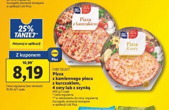 Lidl Pizza z szynką chef select oferta