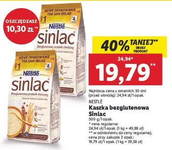 Lidl Kaszka zbożowa bezglutenowa nestle sinlac oferta