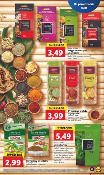 Lidl Przyprawa do kuchni tajskiej house of asia oferta
