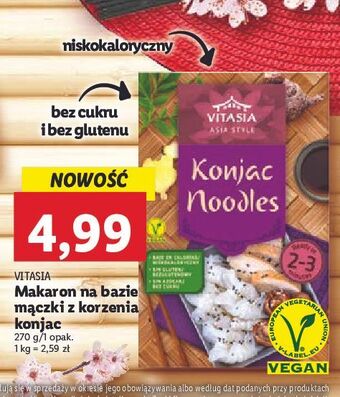 Lidl Makaron konjac vitasia asia oferta
