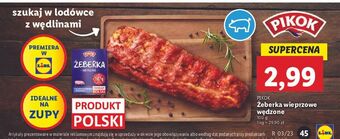 Lidl Żeberka wieprzowe wędzone pikok oferta