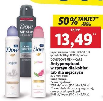 Lidl Dezodorant clean comfort dove men+care oferta