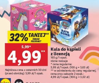 Lidl Kula do kąpieli little unicorn oferta