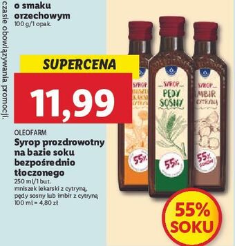 Lidl Syrop mniszek lekarski z cytryną oleofarm oferta