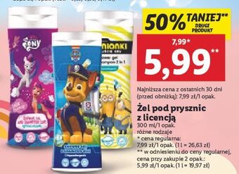 Lidl Żel do mycia ciała i włosów my little pony oferta
