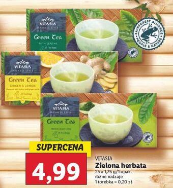 Lidl Herbata zielona vitasia japan oferta