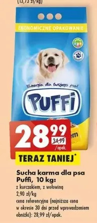 Biedronka Sucha karma dla psa z wołowiną puffi oferta