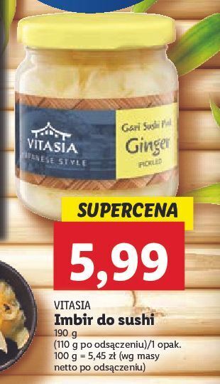 Lidl Imbir do sushi vitasia japan oferta