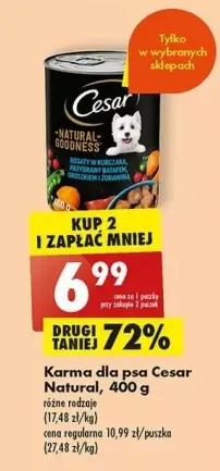 Biedronka Karma dla psa z kurczakiem cesar (karma) oferta