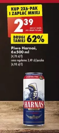 Biedronka Piwo harnaś jasne pełne oferta